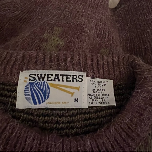 Vintage 80s Eclectic Grandpa Graphic Sweater SZ M - Picture 7 of 7